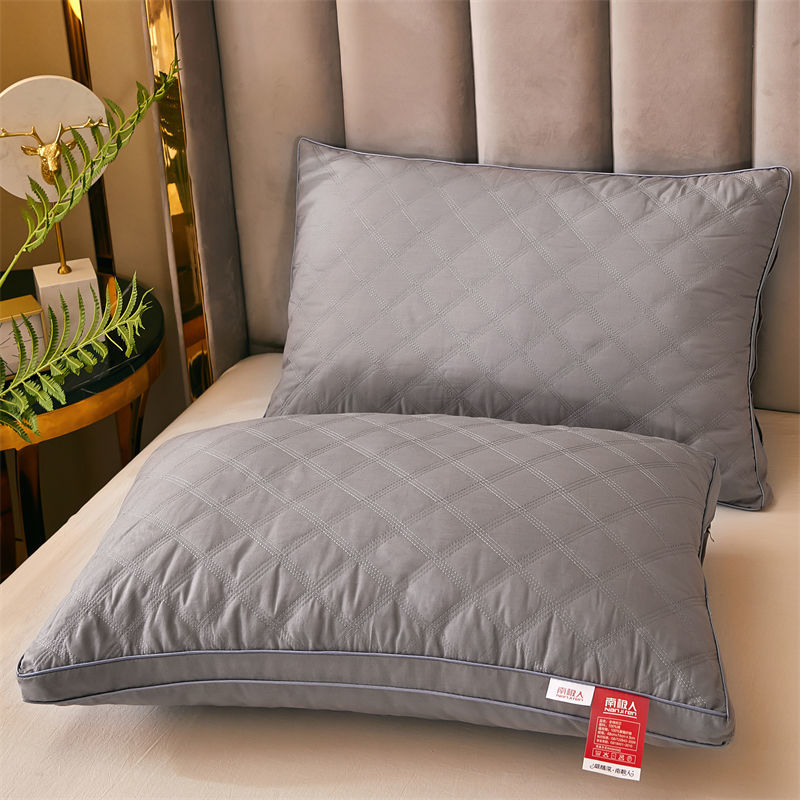 一对装枕头成人枕头芯双单人酒店枕芯套装高清大图