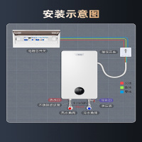 奥特朗(Otlan)F16H-Z85C 即热式电热水器 智能变频恒温微电脑触控式家用小型过水热免储水卫生间洗澡快热式