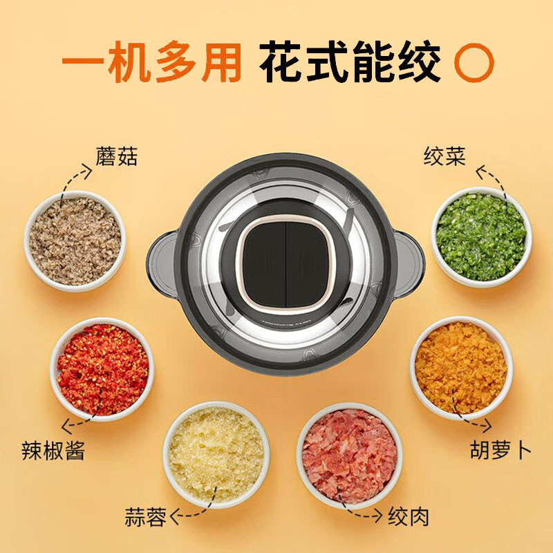 九阳绞肉绞菜多功能一体机家用绞馅机电动小型料理搅拌机S18-LA190 台高清大图