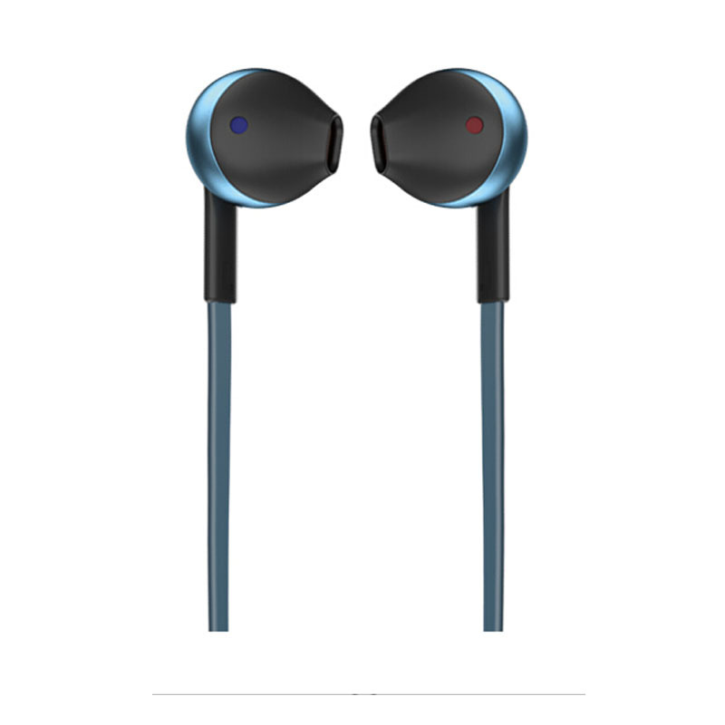 JBL TUNE205BT无线蓝牙耳机 运动耳机 T205BT半入耳式音乐耳机 带麦手机可通话 靛蓝色