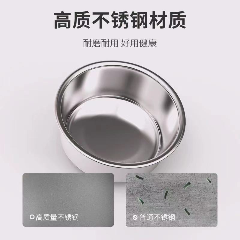 圆单碗-姜黄色(30斤内宠物适用) 狗碗狗食盆猫碗猫食盆狗盆不锈钢防打翻狗狗喝水碗大号宠物碗用品