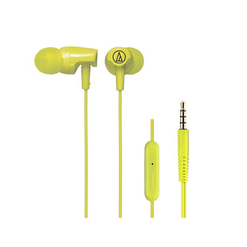 Audio Technica/铁三角 ATH-CLR100IS (绿色) 入耳式线控通话耳机 智能手机专用耳麦