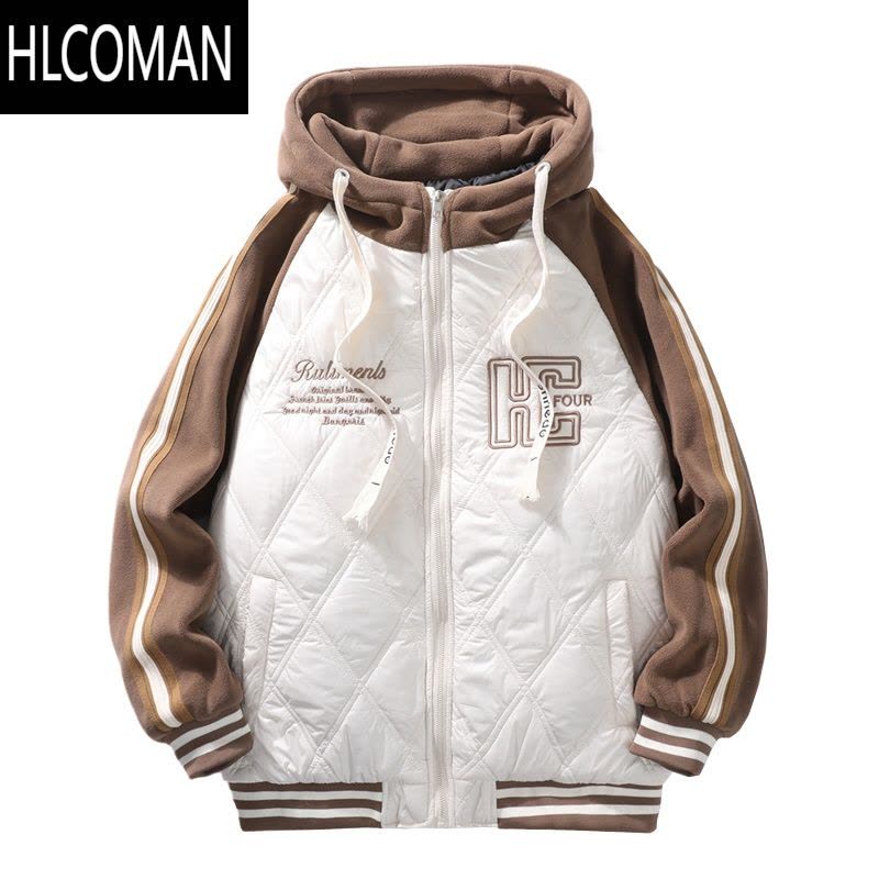 HLCOMAN冬季13青少年棉衣外套12岁男孩初高中学生14棒球服15大童加厚棉服图片