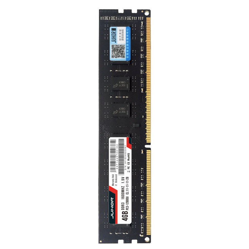 JUHOR玖合 DDR3 1600 4G 台式机内存条 双面全兼容