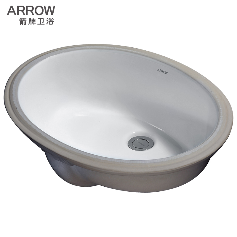 箭牌arrow卫浴陶瓷盆嵌入式台下盆椭圆形家用室内卫生间洗手洗脸盆