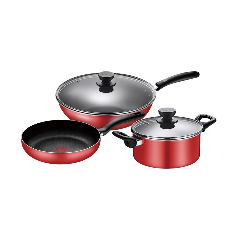 苏泊尔(supor)tp1926q锅具套装不粘锅三件套 炒锅煎锅汤锅 烹饪锅具