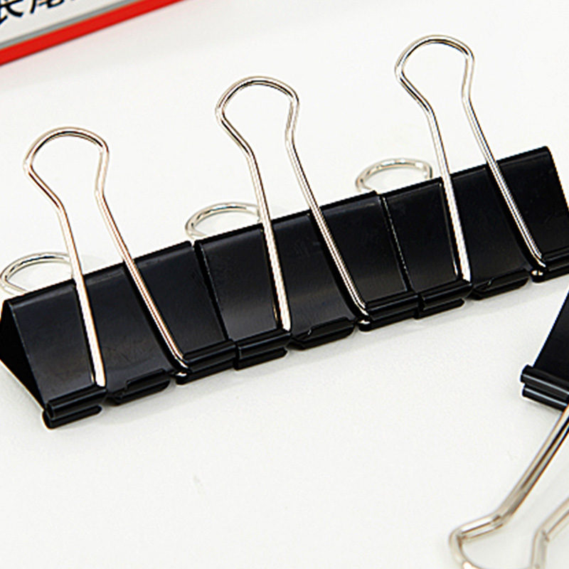 晨光长尾夹41mm*5盒装Eplus手感舒适黑ABS92727高清大图