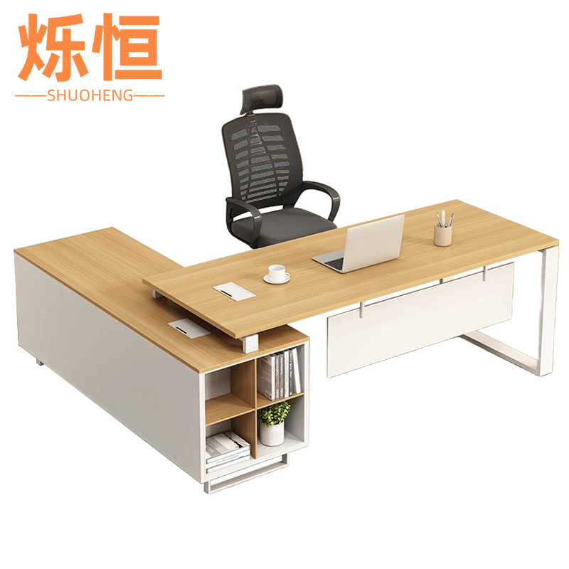 烁恒办公桌1.8m+椅套高清大图