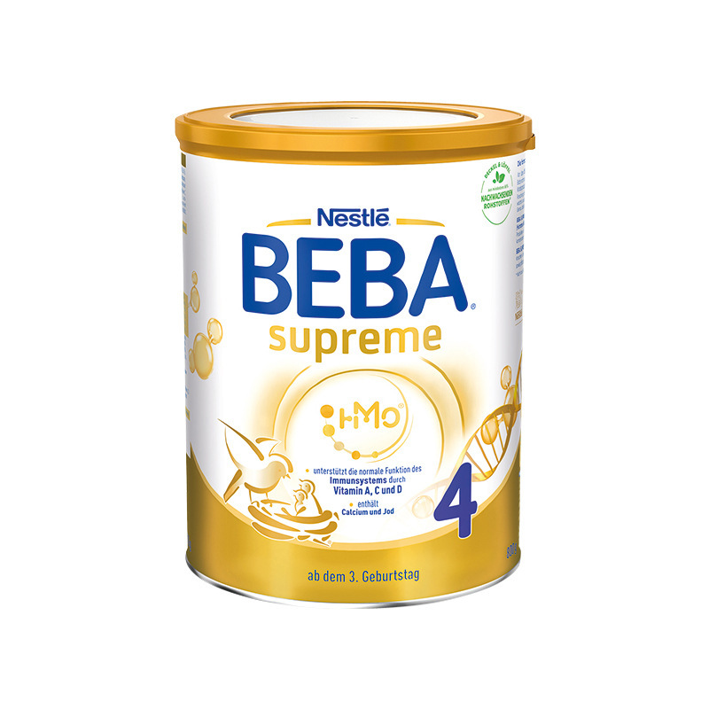 德国雀巢(Nestle)BEBA贝巴至尊版SUPREME五种HMO高端进口婴幼儿四段奶粉800g/罐装 适合3-6岁