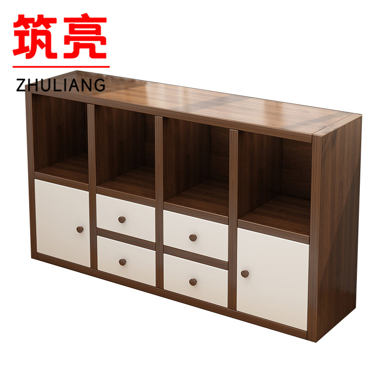 筑亮 储物柜 120*30*75cm胡桃色 台高清大图