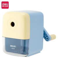 得力(deli)手摇手动削铅笔器卷笔刀削笔器 居家学习用品 [五档可调]天空蓝 VB158