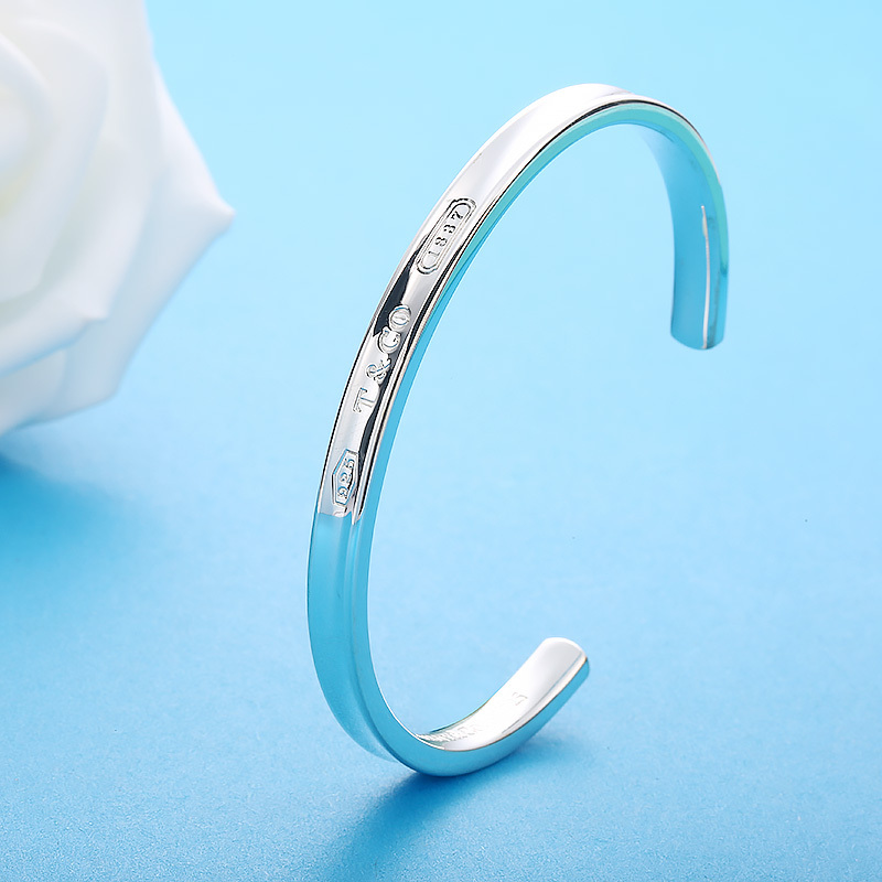 Tiffany：蒂芙尼 925银 1837系列（大小尺码） 开口手镯 31417767 银色手镯