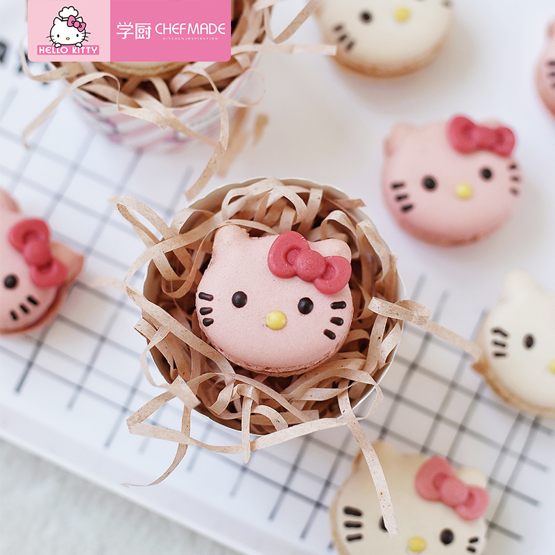 学厨 27*27cm马卡龙硅胶垫 HELLO KITTY 烘焙工具 防滑案板硅胶面板擀面垫 揉面垫 和面垫 KT7053