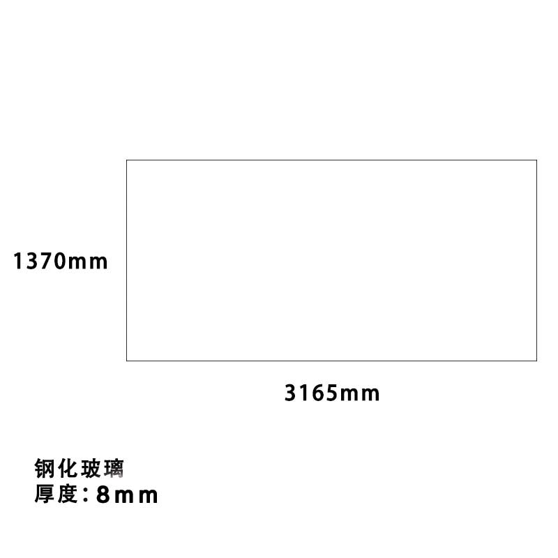 DXBG钢化玻璃办公室隔断宣传栏玻璃8mm厚度玻璃1370*3165*8mm高清大图