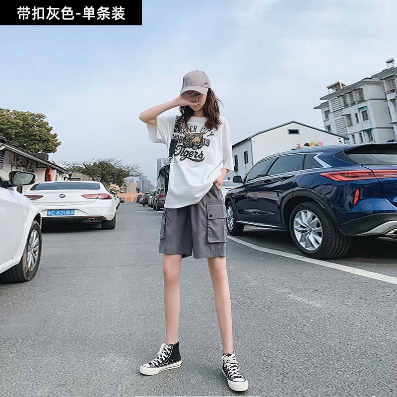 樵JIAO工装短裤女宽松薄款运动直筒休闲裤潮019-RT-Y867