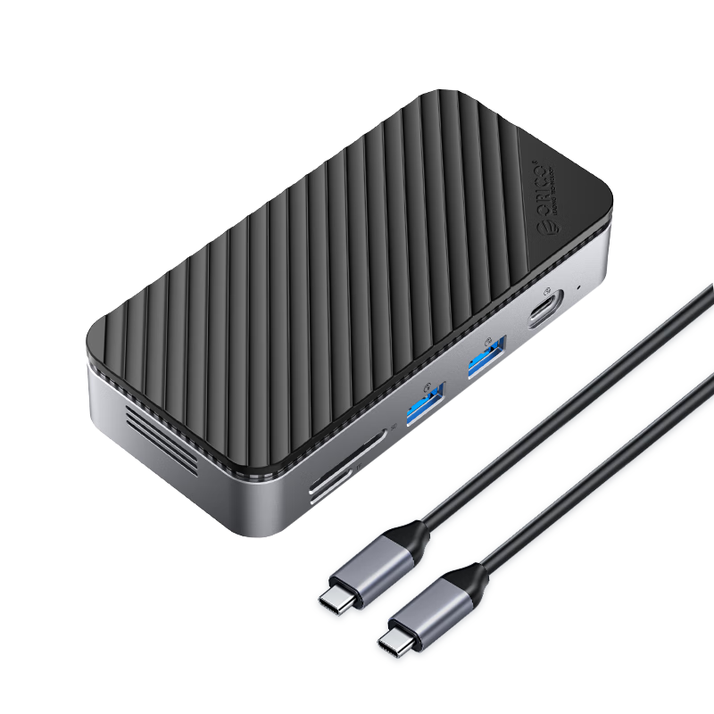 奥睿科(ORICO)硬盘盒扩展坞m.2固态硬盘盒type-c转HDMI/DP转换器桌面扩屏4K适用苹果笔记本M2P11