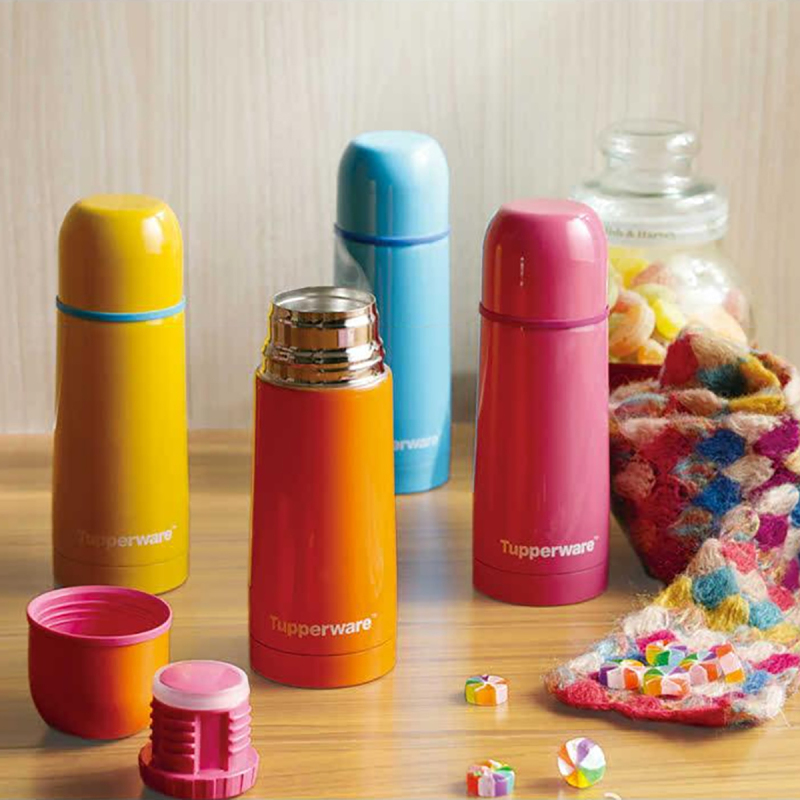 特百惠（Tupperware）不锈钢真空杯保温杯便携男女士水杯 350ML艾草绿