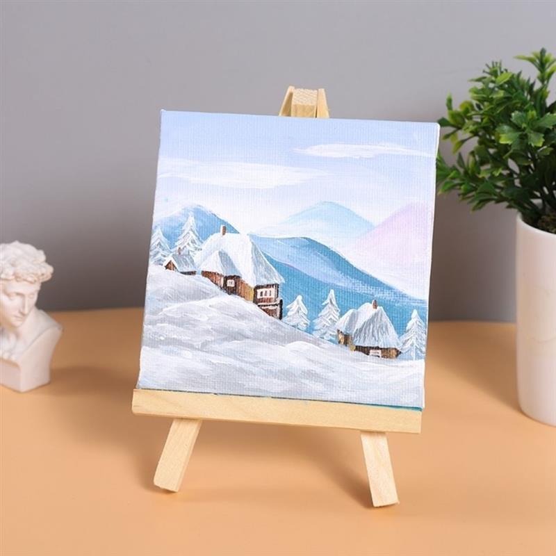 木质画架三角支架迷你木制桌面台式相框架小画架画板手机小三脚架