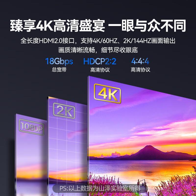 山泽(SAMZHE) XGH10 10米 光纤HDMI线 (计价单位:根) 黑色