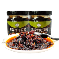 【中华特色】徐州馆好蒜道黑蒜牛肉豆豉2瓶装175g每瓶微辣口味精选云南独头华东