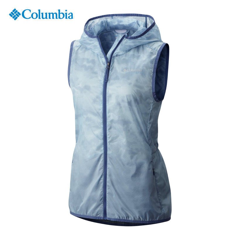 哥伦比亚(Columbia)户外女春夏连帽轻薄透气皮肤衣马甲户外风衣KR1015
