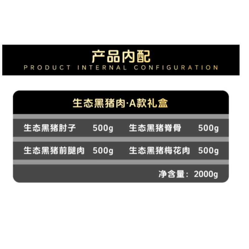 中国供销&鲜灵岛生态黑猪肉A款礼盒高清大图
