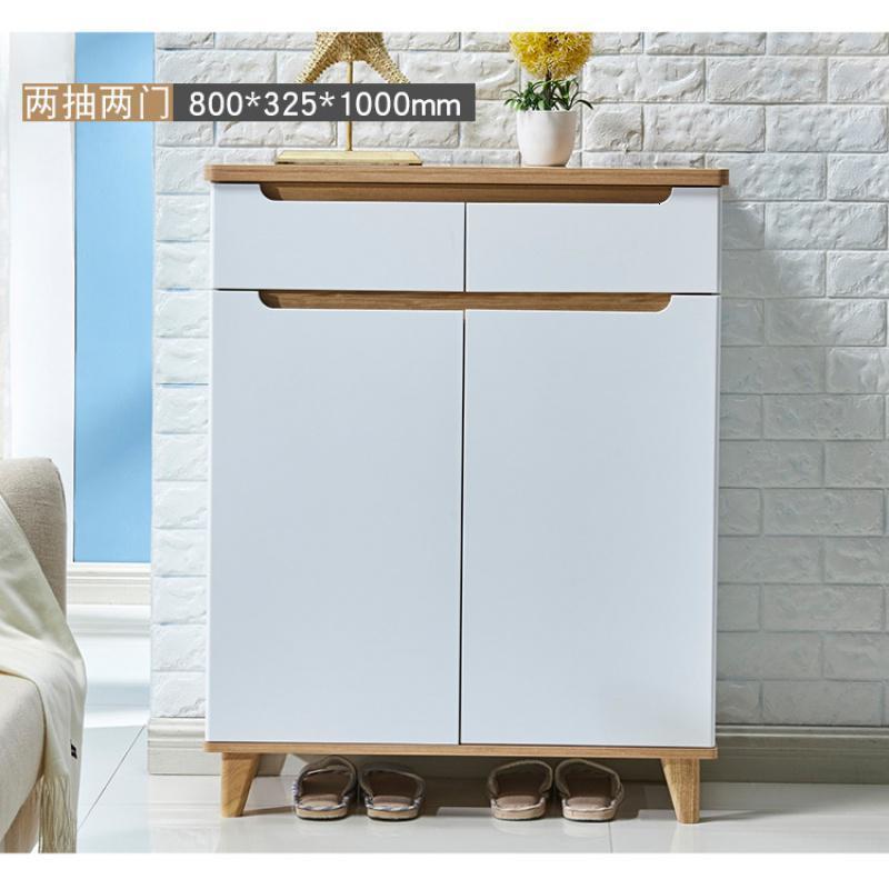 森美人北欧风格鞋柜家用口简约现代大容量厅柜玄关柜实木储物柜收纳高清大图