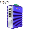 博扬（BOYANG）BY-PG08 带POE工业级以太网交换机 千兆网络8电口非管理型DIN导轨式 含电源适配器