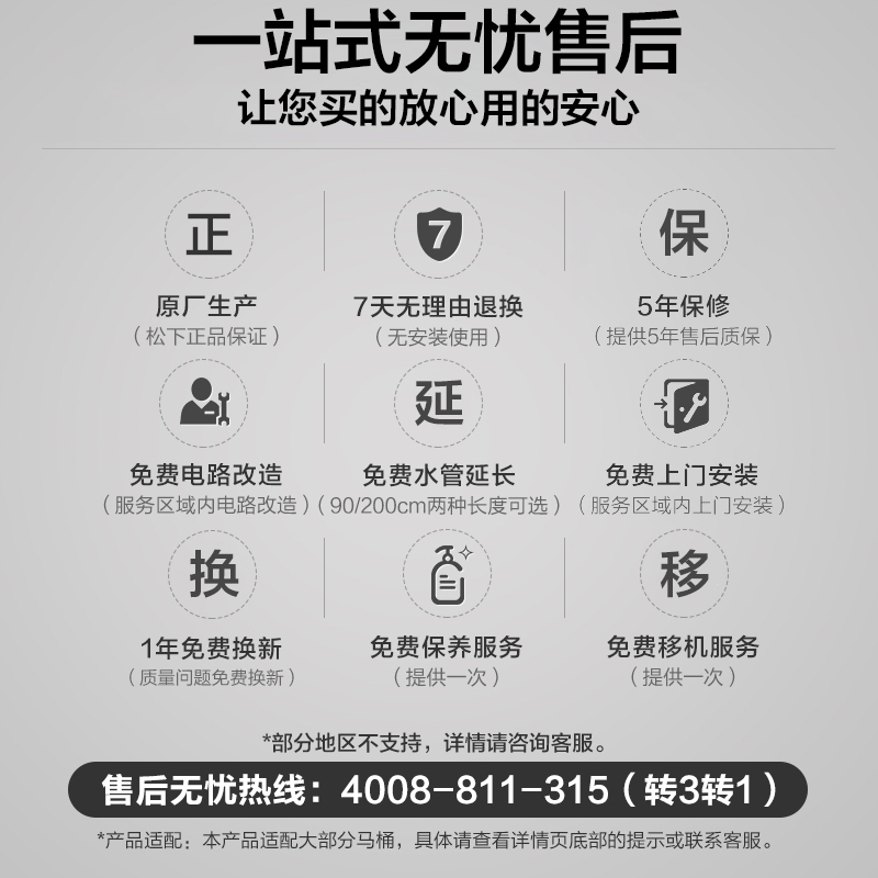 松下(Panasonic)卫浴官方智能马桶盖即热恒温抗菌座圈双风道烘干独立遥控操作家用电动马桶盖板DL-RN25CWS