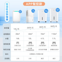 美的(Midea)家用除湿机 Wifi智能生态 小海绵抽湿机/除湿量30升/天大面积工业吸湿器CF30BD/N7-DP5