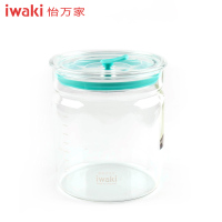 [百年品牌精致生活 高端耐热玻璃保鲜盒]TAMIX-9T1C怡万家iwaki耐热玻璃马卡龙9件套薄荷绿(保鲜盒+密封罐+