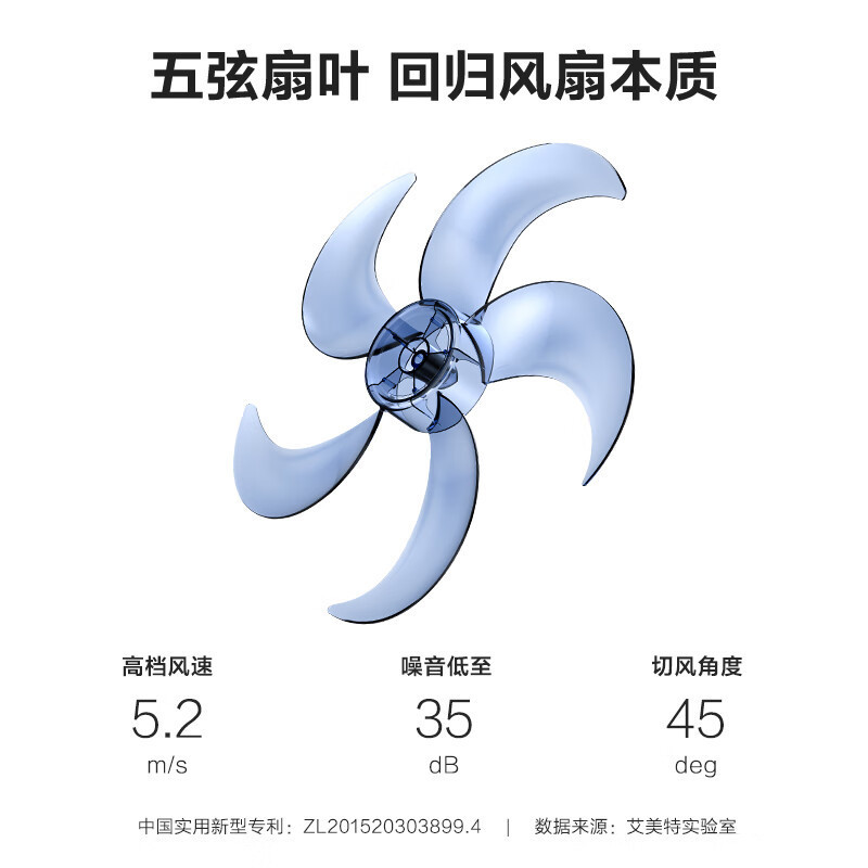 艾美特(AIRMATE)电风扇五叶家用智能遥控大风量摇头立式落地扇节能轻音定时电扇宿舍降温风扇 FSW52R 遥控款 爆