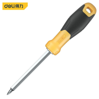 得力(deli)DL636002 两用螺丝批 可换头防滑螺丝刀 带磁性改锥起子 6/PH2×38MM