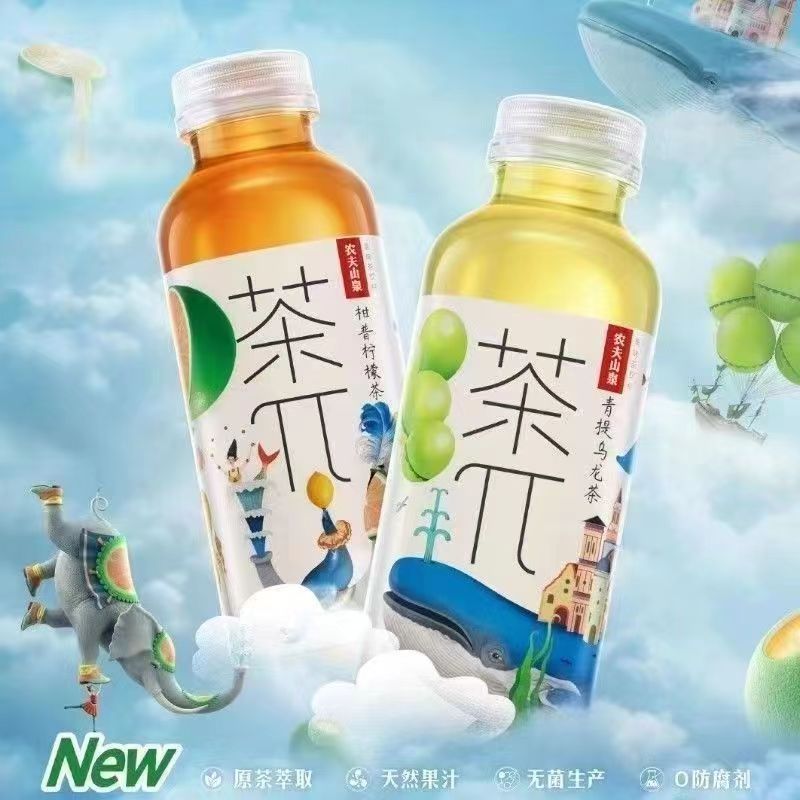 农夫山泉各种口味水果味道乌龙茶