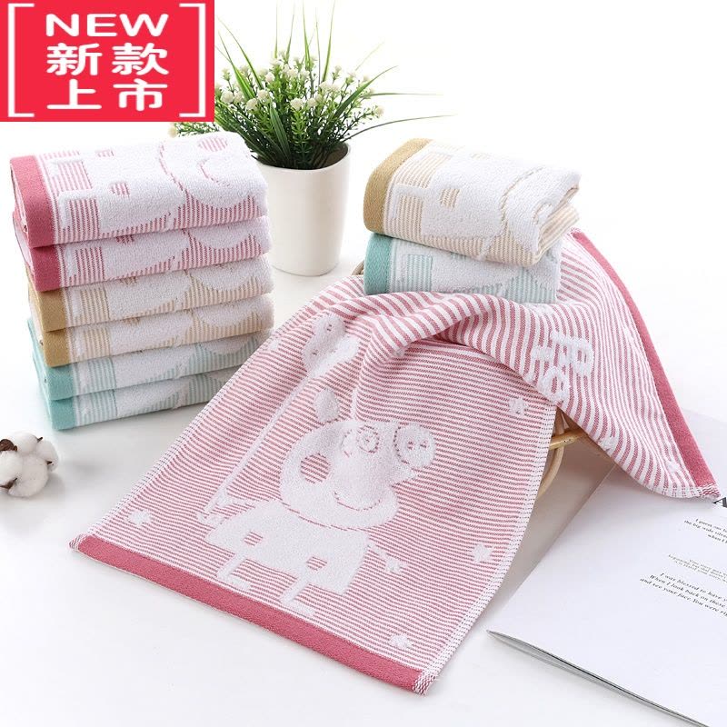 可莉允纱布童巾儿童毛巾小长方形卡通小毛巾小学生日用洗脸吸水柔软图片