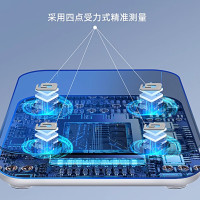 奥克斯电子称体重秤体脂称高精度家用电子秤智能精准体脂秤减肥人体体重称 升级款体重秤充电黑