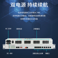 博扬 综合业务光端机 8E1+6路电话+24路磁石+2路百兆物理隔离网 单纤40km 机架式1对价