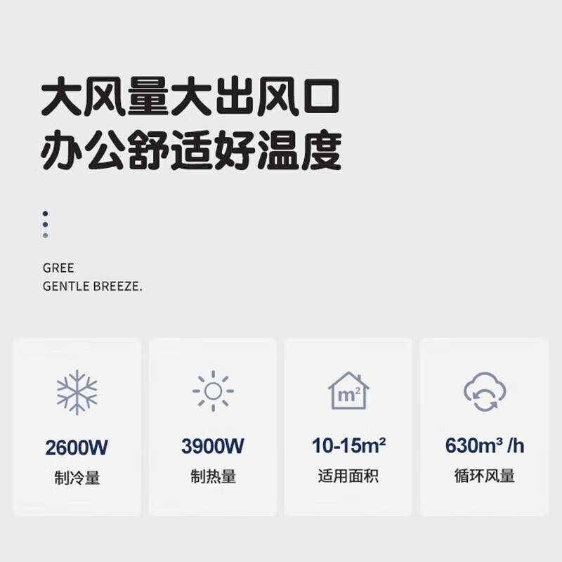 格力(GREE)清柔风变频冷暖大一匹3级能效挂机空调KFR-26GW/26563 含标准安装高清大图