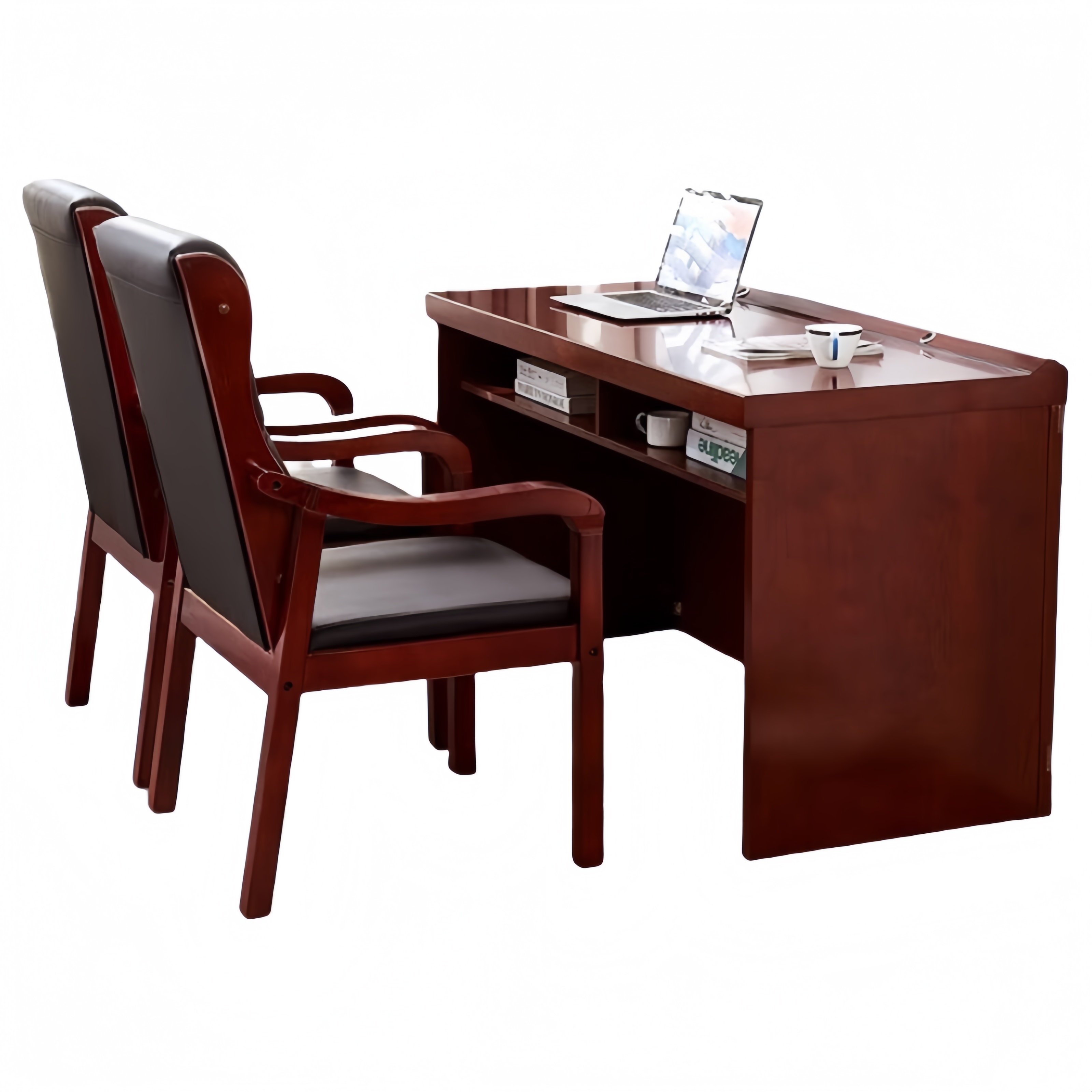 智叶舟发言台140*60*75cm一桌二椅套高清大图