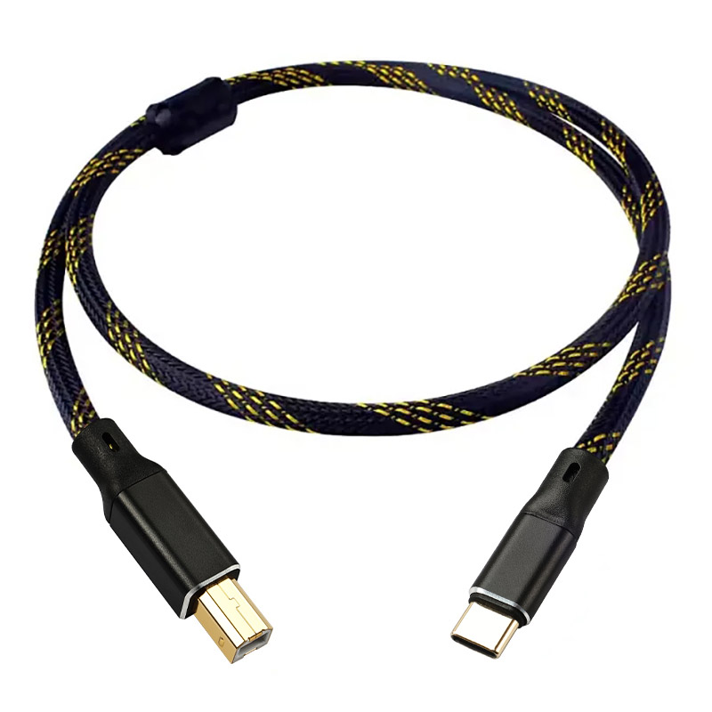 智美环球 音频线解码器连接线DAC方口a-b数据线 Typec转USB方口3m