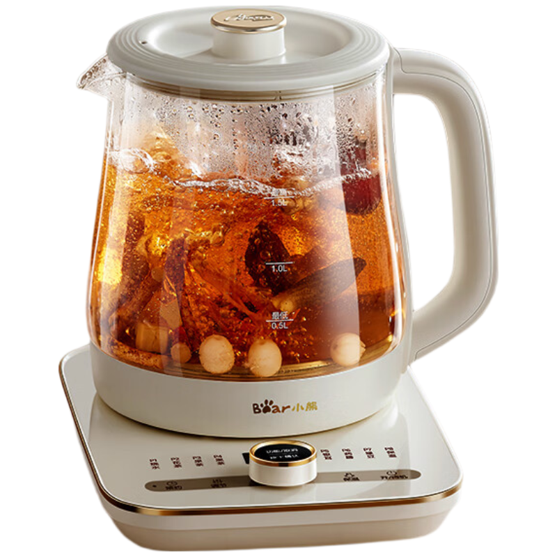 小熊(Bear)纯钛养生壶煮茶壶烧水壶家用恒温水壶煮茶器0胶水1.5升大容量24H恒温 YSH-L15W5-P01