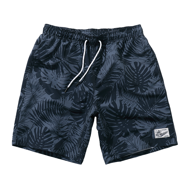 男士沙滩裤宽松休闲四分裤速干印花时尚度假海边短裤外穿大裤衩子