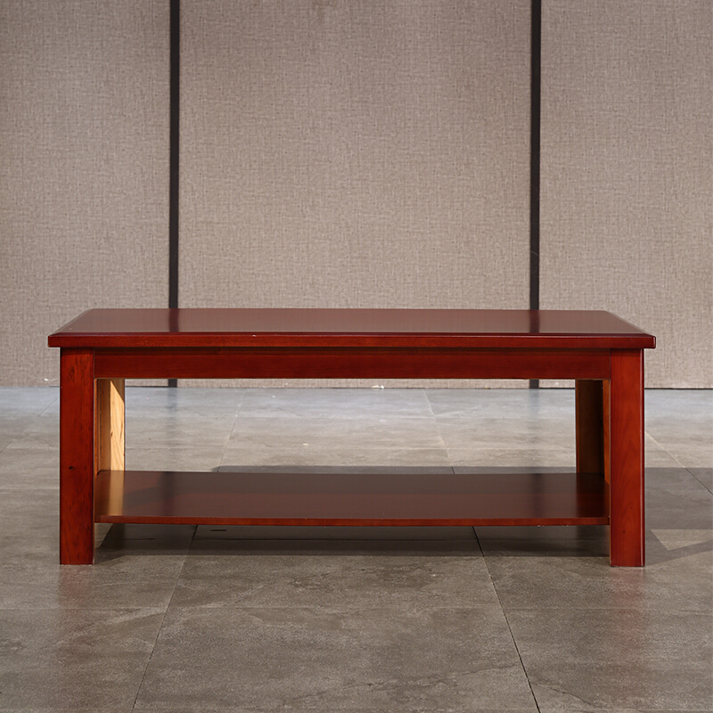 绵冠MIANGUAN办公沙发会客接待沙发实木扶手沙发商务办公沙发组合 大茶几（1200*600*450）