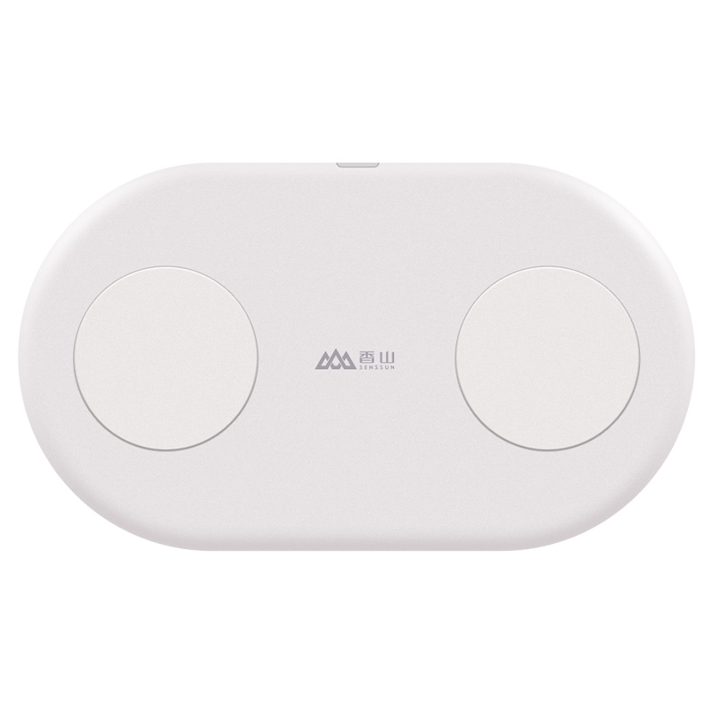 香山迷你精准体脂秤电子人体称体重秤家用小型充电智能减肥测脂称 白色