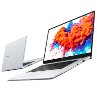 荣耀MagicBook15 15.6英寸超轻薄全面屏微边框低光护眼笔记本电脑(R5-3500 16G 512G 指纹解锁多屏协同 win10) 钻切蓝边|银