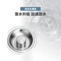 摩恩(MOEN)304不锈钢厨房水槽单槽套餐台上台下水龙头洗碗槽洗菜盆海湾单槽