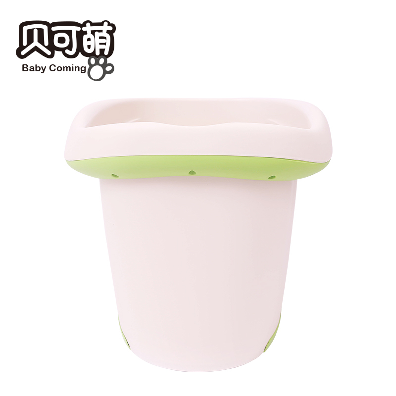 贝可萌（Baby Coming）儿童浴桶 (随机颜色) 超大款 PP材质 宝宝大号洗澡盆 洗浴桶