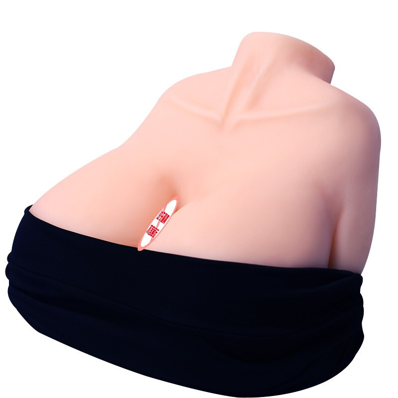 久爱 真人胸部倒模1:1仿真乳房双通道实体硅胶半身飞机杯咪乳房阴臀倒膜 男用自嗨玩 二代双通道熟女款4.7斤小号+礼品包