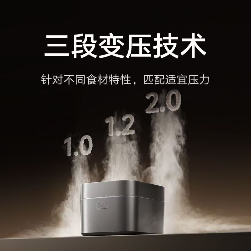 小米智能变压IH电饭煲4L白色家用智显0涂层多功能煮饭锅高压锅电饭锅高清大图