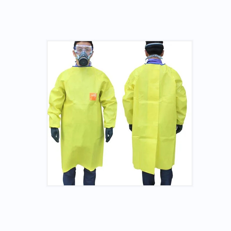 安思尔 微护佳MC3000防化耐酸碱带袖围裙反穿围裙罩衣 1件高清大图